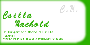 csilla machold business card